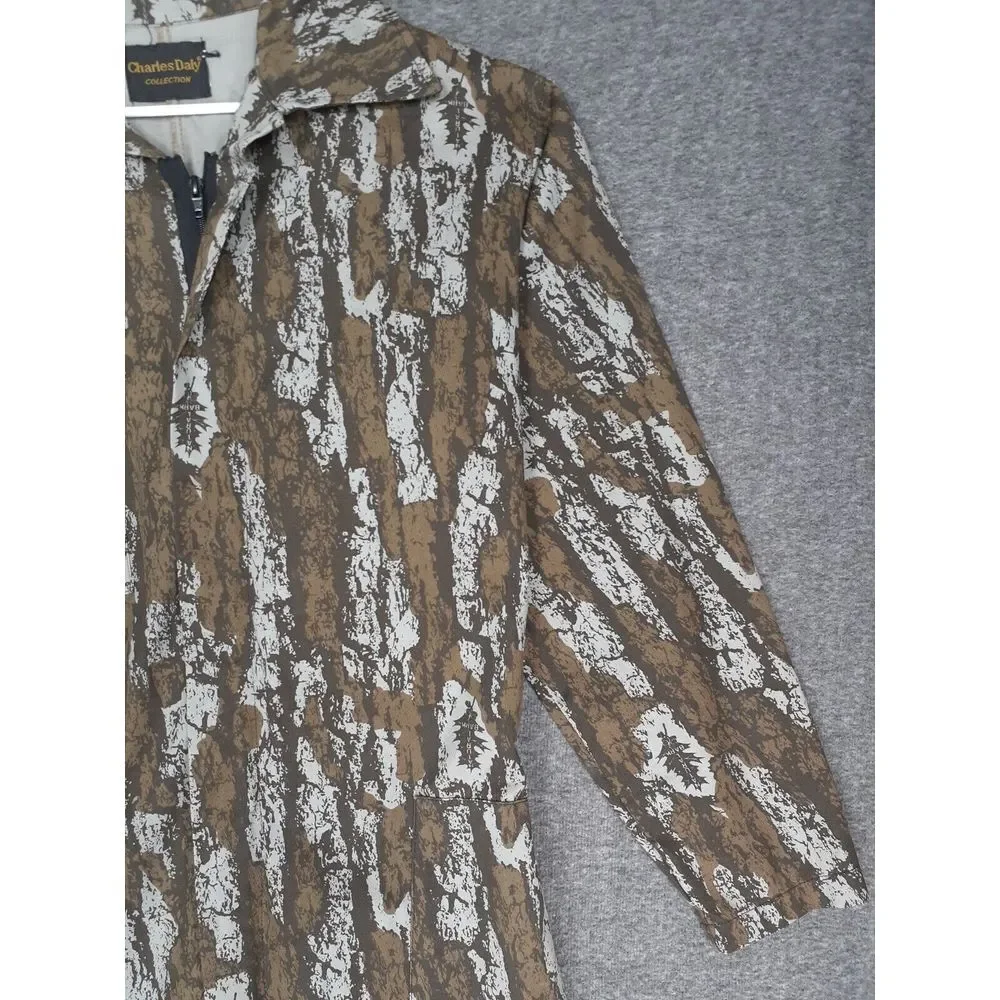Vintage Charles Daly collection coveralls Adult XL Camoflauge natural bark‎ mens